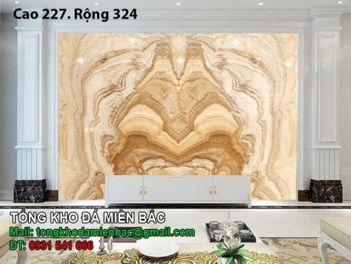 Tranh đá onyx xuyên sáng cao 227 rộng 324