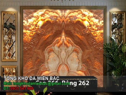 Tranh đá onyx xuyên sáng cao 266 rộng 262