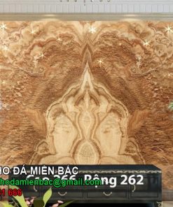 Tranh đá onyx xuyên sáng màu vàng cao 266 rộng 262