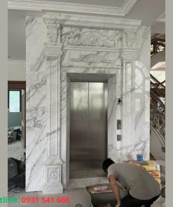 đá ốp mặt tiền thang máy