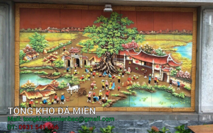 Tranh đá ốp tường ngoài trời 