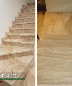 Đá cầu thang Marble kem vân sóng Daino Reale