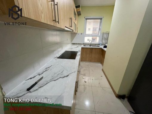 Đá ốp bếp nung kết Modern Statuario
