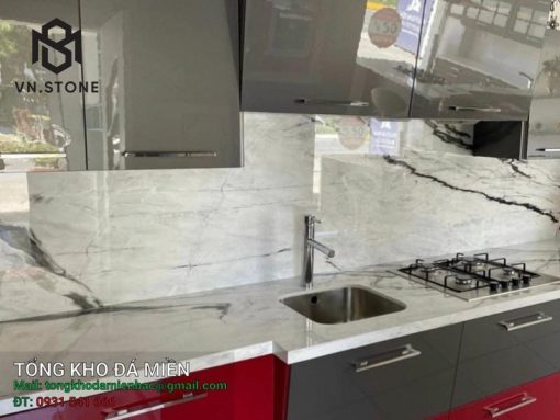 Đá ốp bếp nung kết Modern Statuario