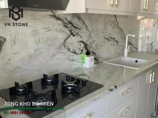 Đá ốp bếp nung kết Modern Statuario