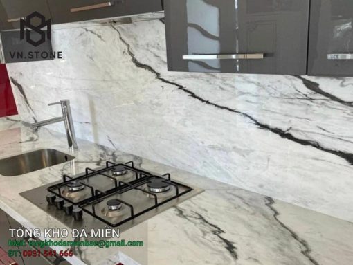 Đá ốp bếp nung kết Modern Statuario