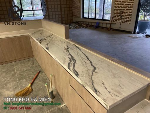 Đá ốp bếp nung kết Modern Statuario