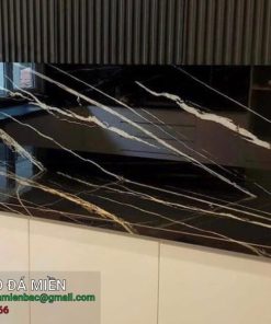 Đá ốp bếp nung kết Sahara Noir