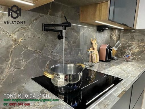 Đá ốp bếp nung kết Verasace Gold