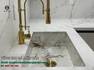 chậu lavabo đá marble trắng ý