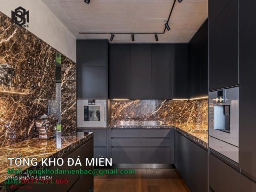 Đá bàn bếp Marble Dark Emperador Spain