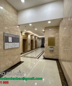 Đá marble rosa light ốp thang máy