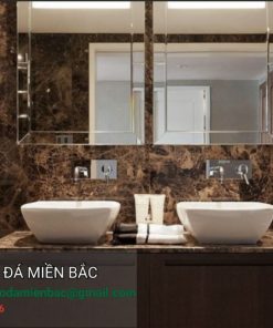 lavabo marble nâu đậm