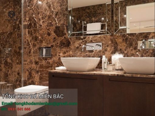 lavabo marble nâu đậm