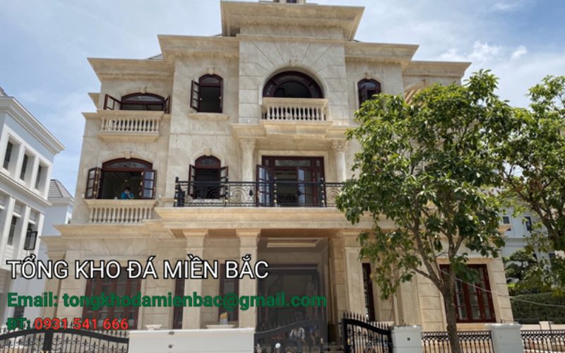 mẫu biệt thự ốp đá marble